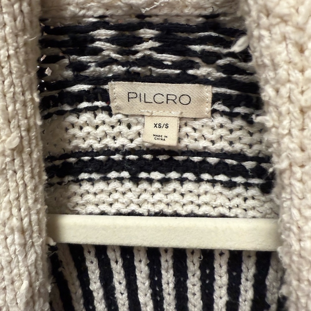 Pilcro x Anthropologie Slouchy Waves Open Front Cardigan Sweater - Picture 7 of 7